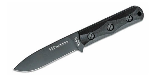 KA-BAR® KB-EK51 Short Drop Point bojový nôž 10,9 cm, čierna, Ultramid, puzdro Celcon