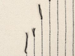 Beliani Bavlnená deka 130 x 170 cm svetlobéžová/čierna ULUYOL