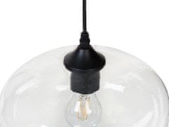 Beliani Sklenená závesná lampa so 6 svetlami priehľadná BEMBOKA