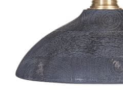 Beliani Závesná lampa s 2 tienidlami z mangového dreva čierna CHEYYAR