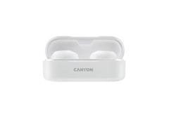Canyon Slúchadlá "TWS-1", biela, TWS bezdrôtové, Bluetooth 5.0, CNE-CBTHS1W