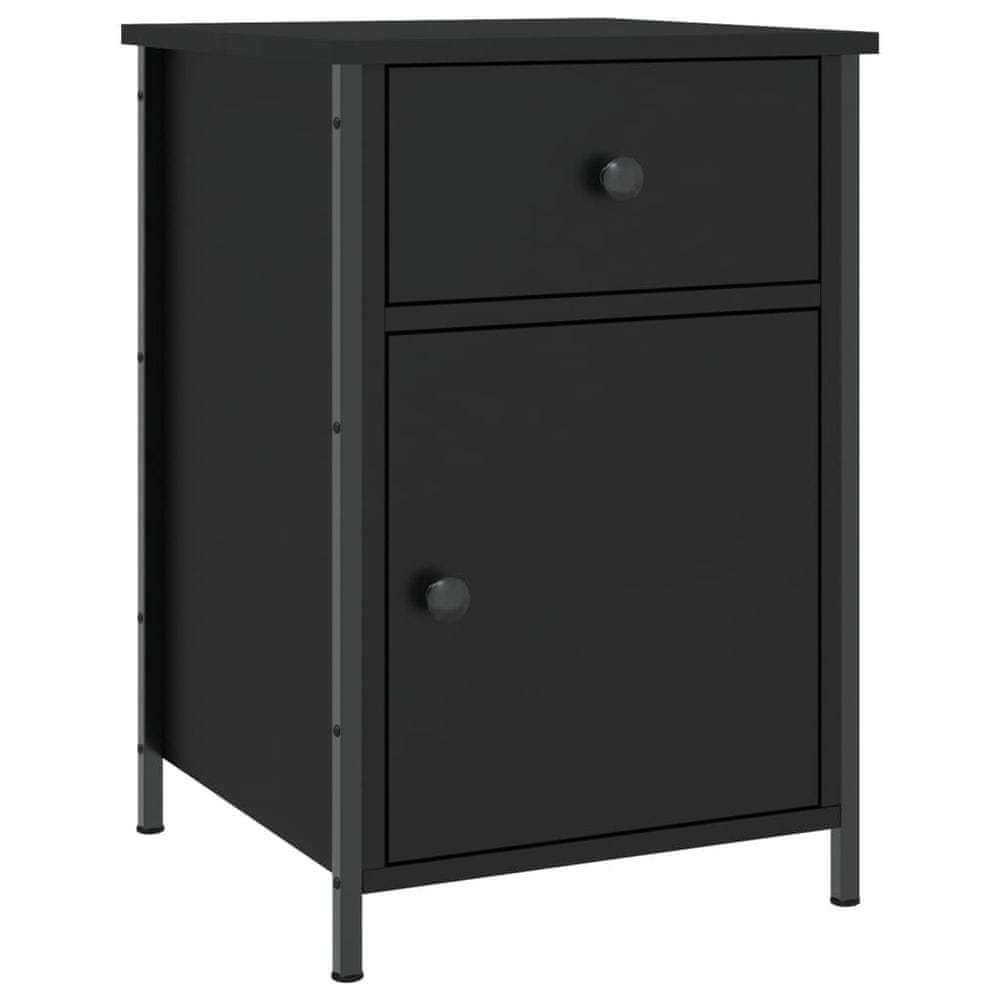 Vidaxl Nočný stolík čierny 40x42x60 cm kompozitné drevo