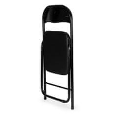 ModernHome KT-Y2341-1 Skladacia záhradná cateringová stolička čierna