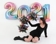 Grabo Fóliový balón hviezdy Happy New Year 130cm