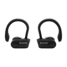 shumee SAVIO TWS-03 bezdrátová sluchátka (bluetooth; bezdrátová, Bluetooth; s vestavěným mikrofonem; černá barva