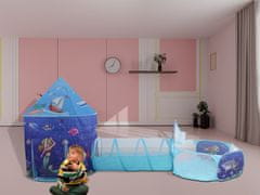 Aga4Kids Detský hrací stan s preliezacím tunelom Morský svet