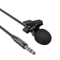 Hoco L14 Lavalier mikrofón 3.5mm mini jack, čierny