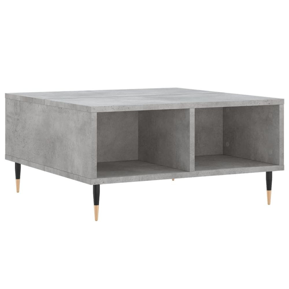 Vidaxl Konferenčný stolík betónovo sivý 60x60x30 cm kompozitné drevo