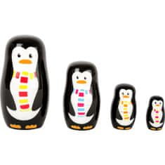 Verkgroup Drevená matrioška s postavičkami tučniaka, 10619