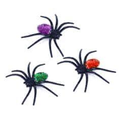 Rappa Dekorácia pavúky s trblietkami 3 farby