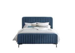 VerDesign Vintage čalúnená posteľ BLU 180, modrá