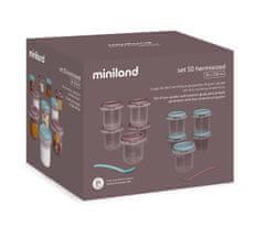Miniland Baby Nádoby na uskladnenie stravy, Terra, 10x250ml, ružové/modré