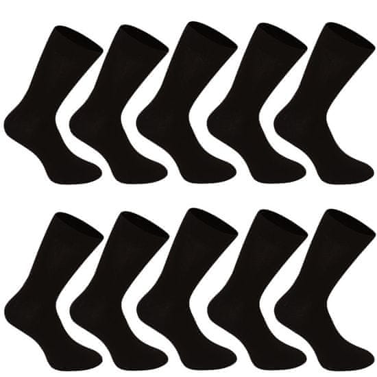 Nedeto 10PACK ponožky vysoké bambusové čierne (10NDTP001)