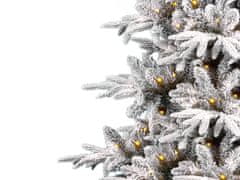LAALU Vianočný stromček umelý zasnežený DELUXE jedľa Anita 150 cm so SMART LED OSVETLENÍM so stojanom