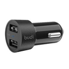 Budi Nabíjačka do auta Budi LED, 2x USB, 3,4 A (čierna)