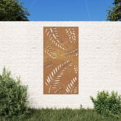 Petromila vidaXL Záhradná dekorácia 105x55 cm kortenová oceľ dizajn listu