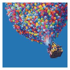 PIPPER. Maľovanie podľa čísiel "Dom s balónmi" 50x40 cm, plátno vypnuté na ráme