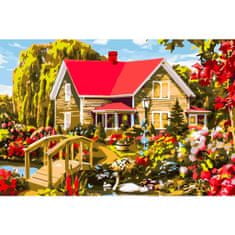 PIPPER. Maľovanie podľa čísiel "Dom so záhradou" 50x40 cm, plátno vypnuté na ráme