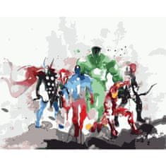 PIPPER. Maľovanie podľa čísiel "Avengers 2" 50x40 cm, plátno vypnuté na ráme