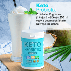Keto Probiotix Original - Proteínové produkty pre ketogénnu diétu 120g, Keto Probiotix Shake Vegan, prášok, kokosová príchuť 