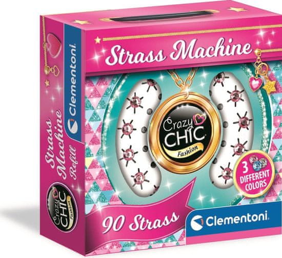 Clementoni Crazy Chic Štrasové kamienky do aplikátora - náhradná náplň 90ks