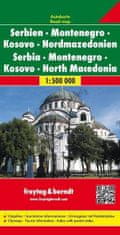 AK 7003 Srbsko, Černá Hora, Makedonie 1:500 000 / automapa + mapa pro volný čas