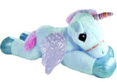 Lean-toys Obrovský modrý kôň jednorožec Maskot 120 cm