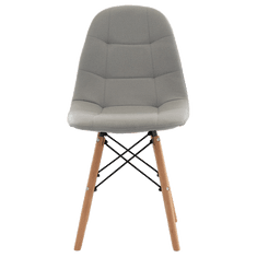 Škandinávska stolička sivá látka EMIL