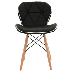 Škandinávska stolička čierna ekokoža DANTE