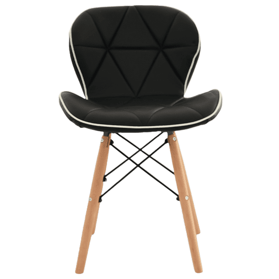Škandinávska stolička čierna ekokoža DANTE
