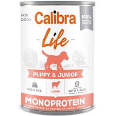 Calibra Dog Life konz. Puppy & Junior Lamb with rice 400g