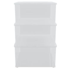 Vidaxl Plastové úložné boxy 3 ks 10 l stohovateľné