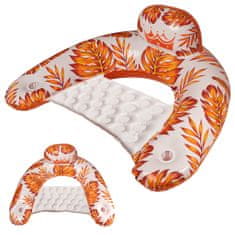 Aga Krzesło do pływania fotel leżak hamak wodny pomarańczowy