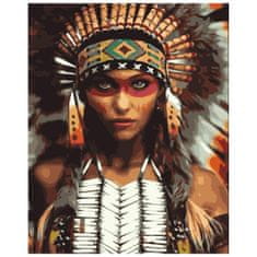 PIPPER. Maľovanie podľa čísiel "Indiánka" 50x40 cm, plátno vypnuté na ráme