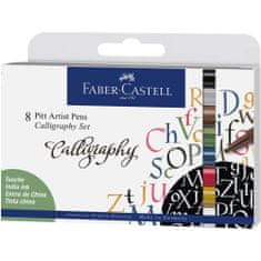Faber-Castell PITT kaligrafické fixky 8 farieb set