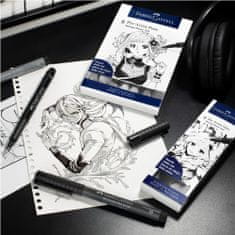Faber-Castell PITT umelecké fixky Manga Black set, 4ks (B, F, S, XS)