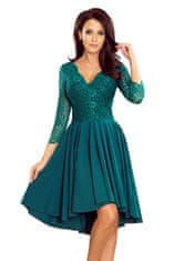 Numoco Dámske krajkové šaty Nicolle zelená S