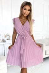 Numoco Dámske kvetované šaty Polina špinavo ružová XL