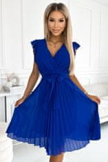 Numoco Dámske kvetované šaty Polina kráľovsky modrá S