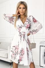 Numoco Dámske kvetované šaty Bianca bielo-ružová Universal