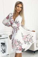 Numoco Dámske kvetované šaty Bianca bielo-ružová Universal