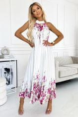 Numoco Dámske kvetované šaty Ester bielo-ružová Universal