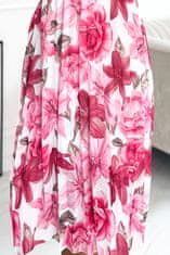 Numoco Dámske kvetované šaty Carla tmavo ružovo-biela Universal