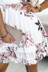 Numoco Dámske kvetované šaty Patrizia bielo-ružová Universal