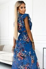 Numoco Dámske kvetované šaty Aria modrá Universal