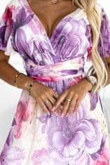Dámske kvetované šaty Cinzia ružovo-fialová Universal
