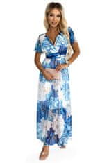 Numoco Dámske kvetované šaty Cinzia modrá Universal