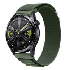 BStrap Nylon Loop remienok na Huawei Watch 3 / 3 Pro, green