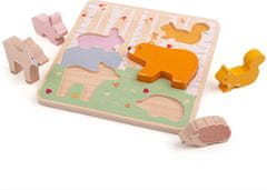 Bigjigs Toys Drevené puzzle ANIMALS