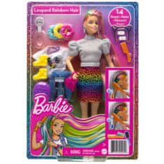 Alum online Barbie leopardí panenka s duhovými vlasy - MATTEL